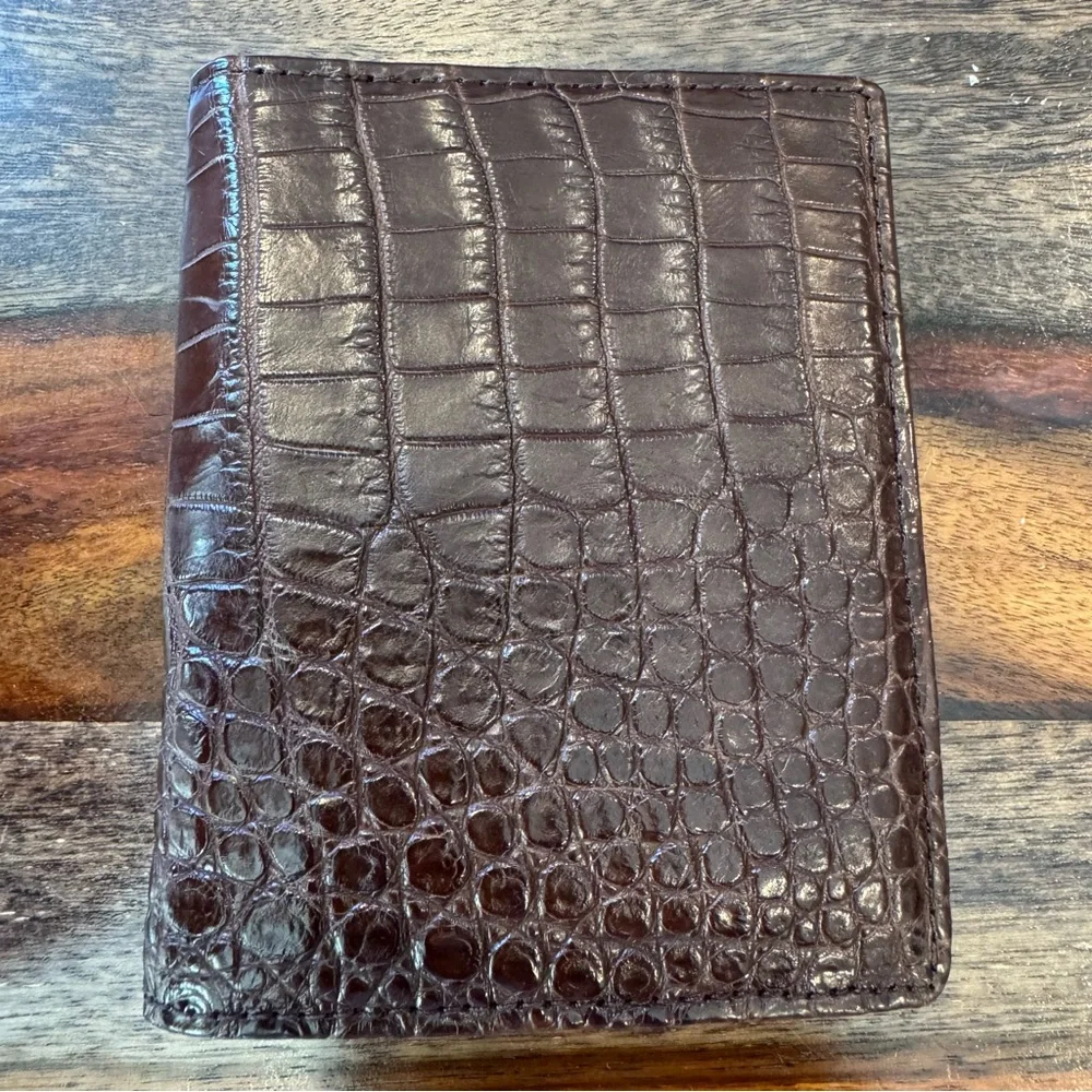 Bi-Fold Authentic Crocodile Leather Wallet